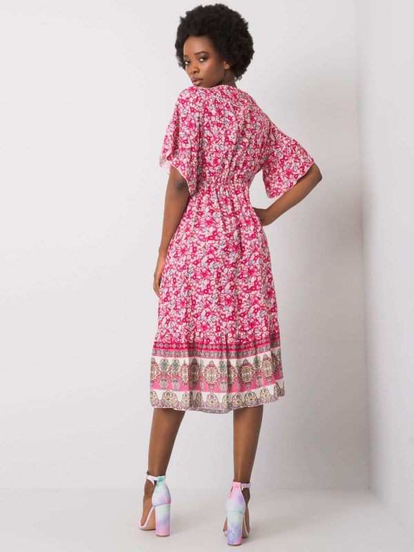 Pink Patterned Selkie Dress