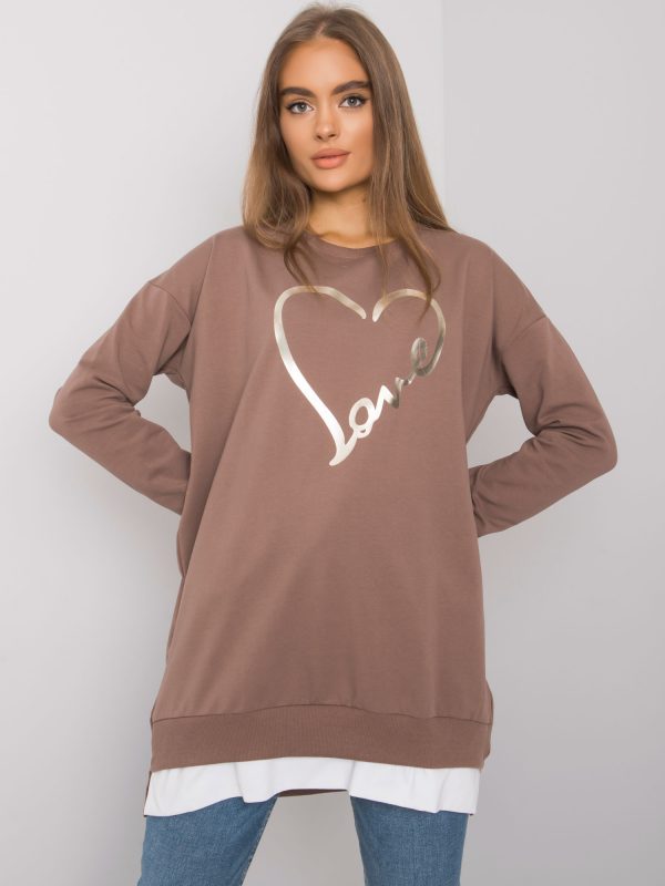 Brown tunic with print Alis RUE PARIS