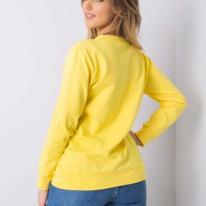 Yellow sweatshirt with Darla applique