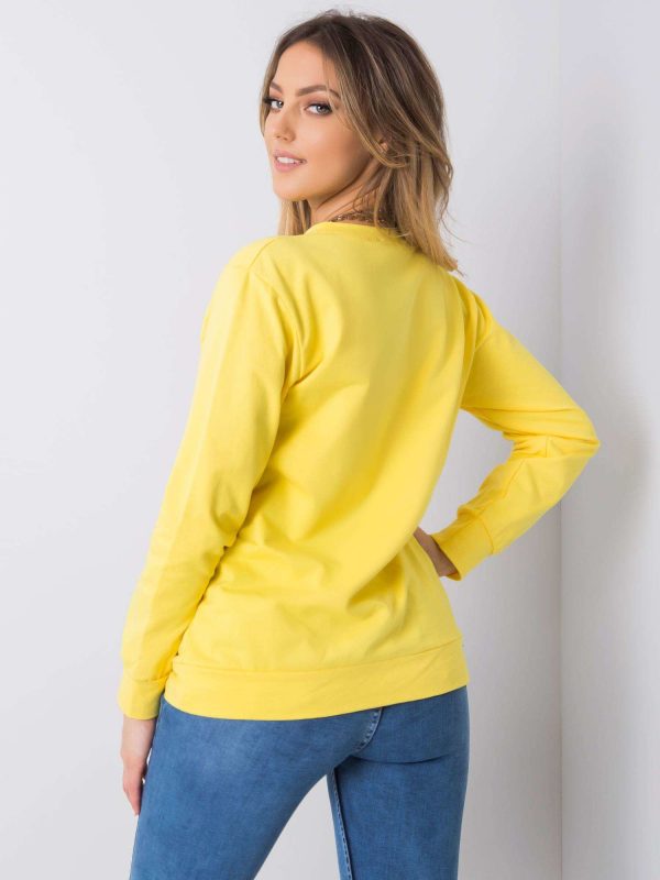 Yellow sweatshirt with Darla applique