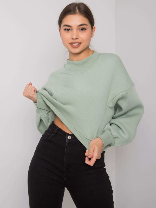 Pistachio hoodless sweatshirt Thilde