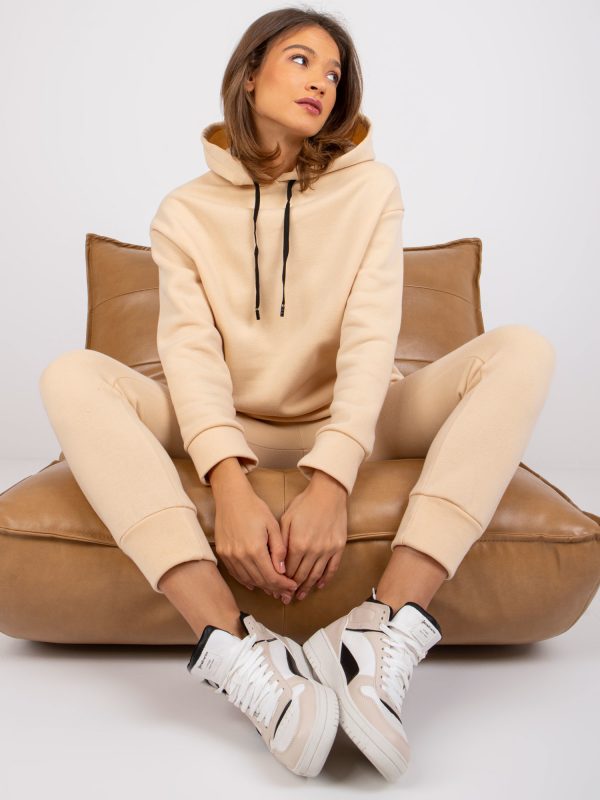 Bahiya Beige Bahiya Hooded Sweatsuit Set