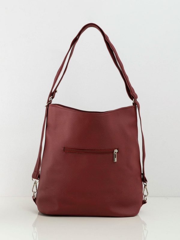 Burgundy bag with pocket