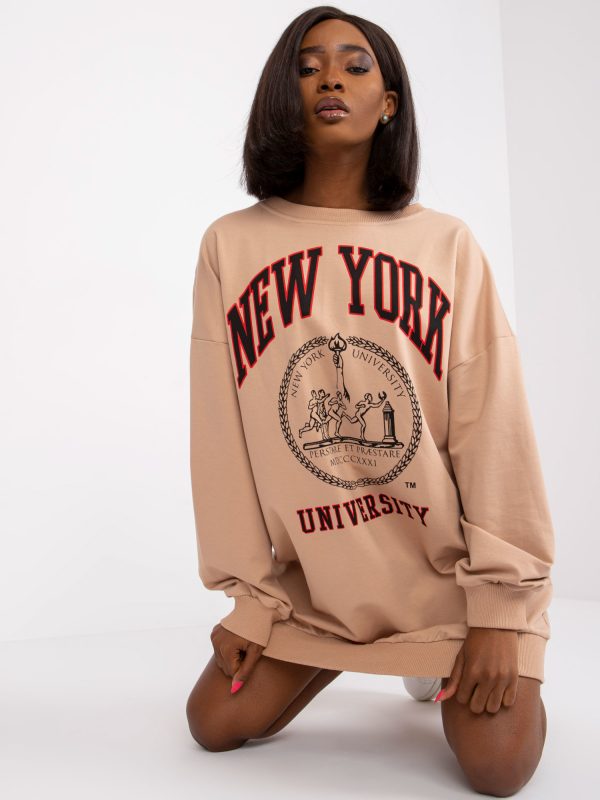 Beige oversized sweatshirt Isla