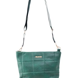 Green quilted bag with chain