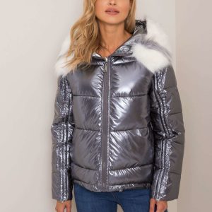 Silver double-sided jacket Francesca