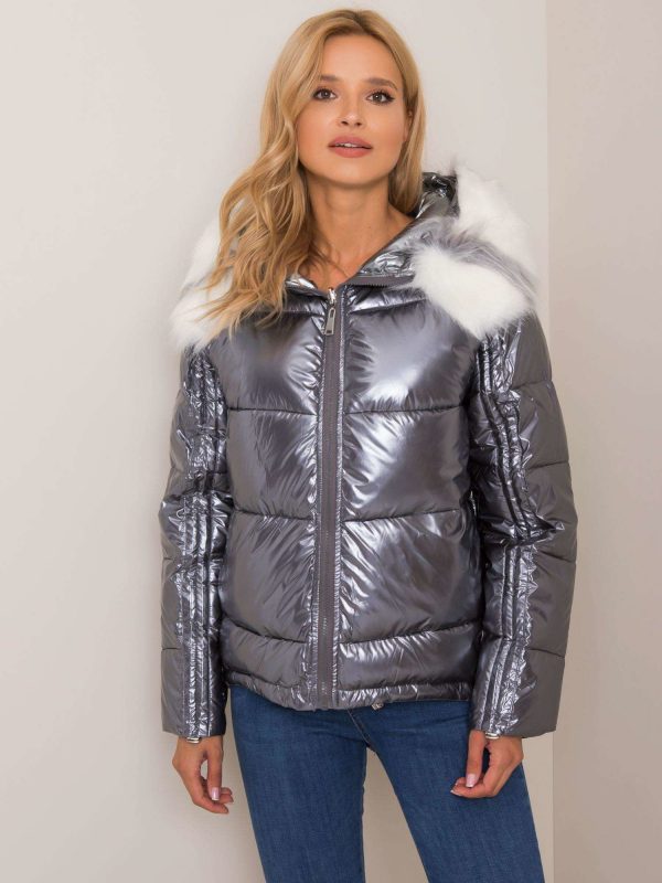 Silver double-sided jacket Francesca