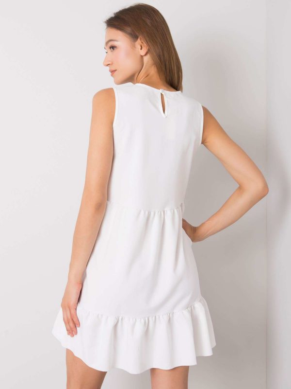 Andre RUE PARIS white ruffle dress