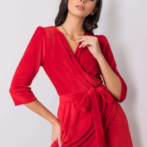 Red velour dress Sonja