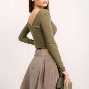 BSL Beige Corduroy Skirt