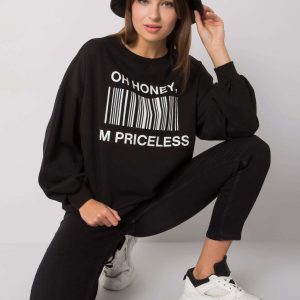 Black sweatshirt with Basile print