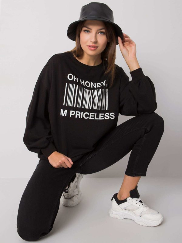 Black sweatshirt with Basile print