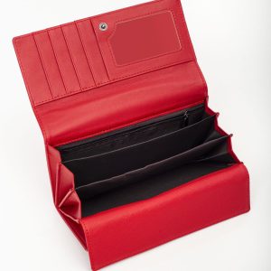 Red rectangular women's wallet