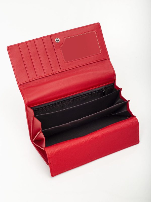 Red rectangular women's wallet