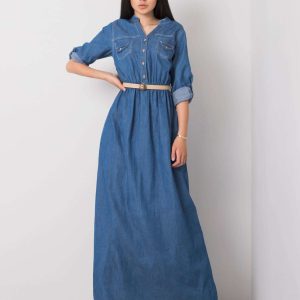 Blue casual dress Bertha RUE PARIS