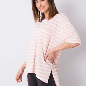 White and pink striped t-shirt Maxine RUE PARIS