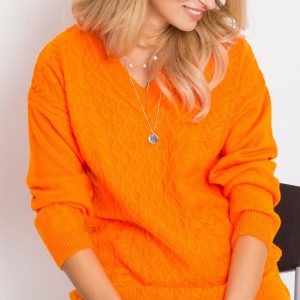 RUE PARIS Orange Sweater Chill