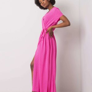 Pink dress with slit Josephine