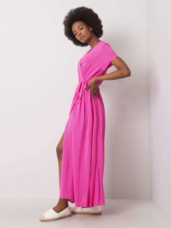 Pink dress with slit Josephine