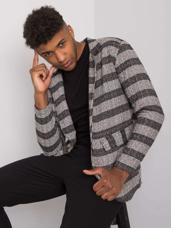 Jameson Black and Grey Plaid Men's Blazer