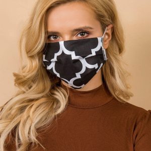 Black and white reuse cotton mask