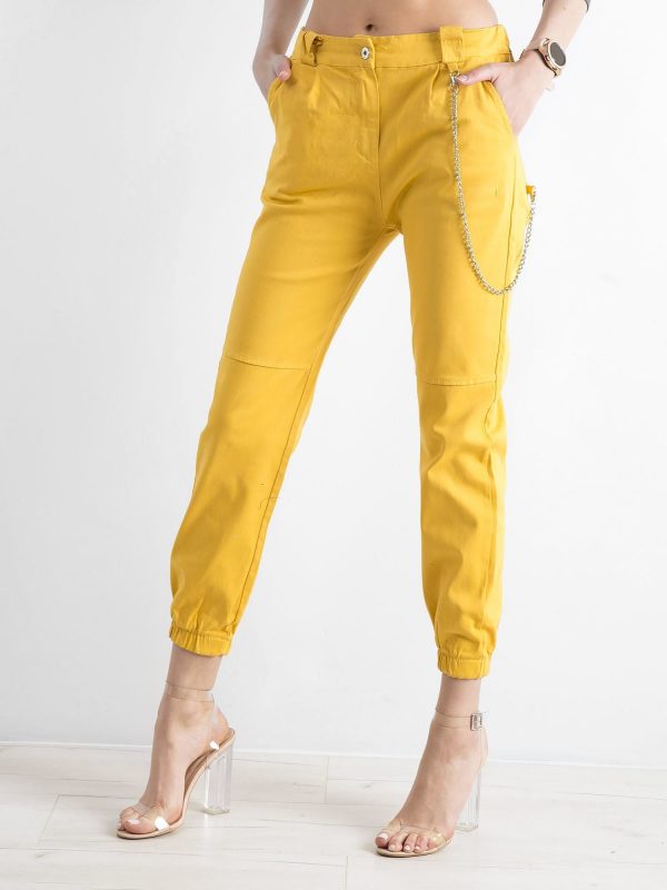 Yellow Cotton Pants