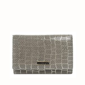 Grey Horizontal Genuine Leather Ladies Wallet