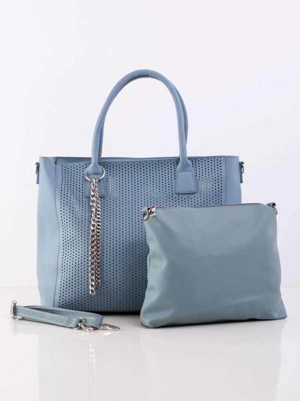 Blue Openwork Bag