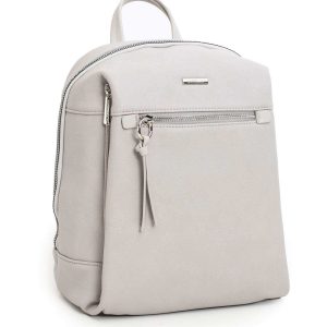 Grey backpack made of eco-leather LUIGISANTO