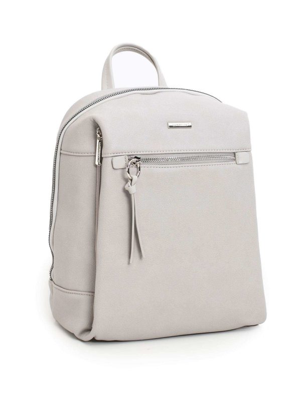 Grey backpack made of eco-leather LUIGISANTO