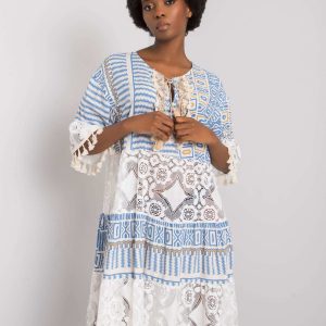 Nayeli's blue boho dress