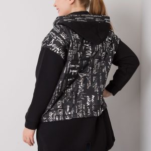 Rosella black and silver plus size sweatshirt