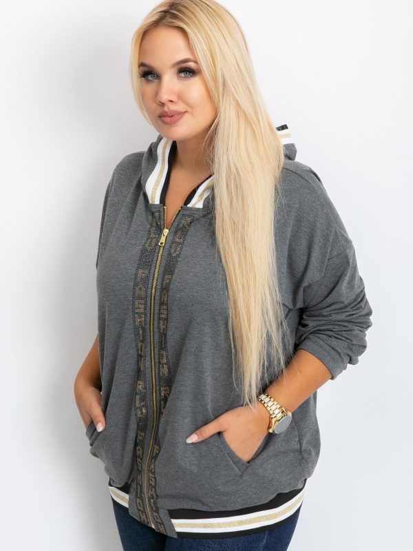 Dark Grey Plus Size Sweatshirt Canva