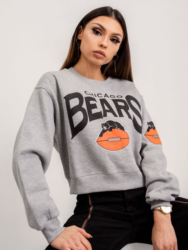 BSL Grey Printed Sweatshirt