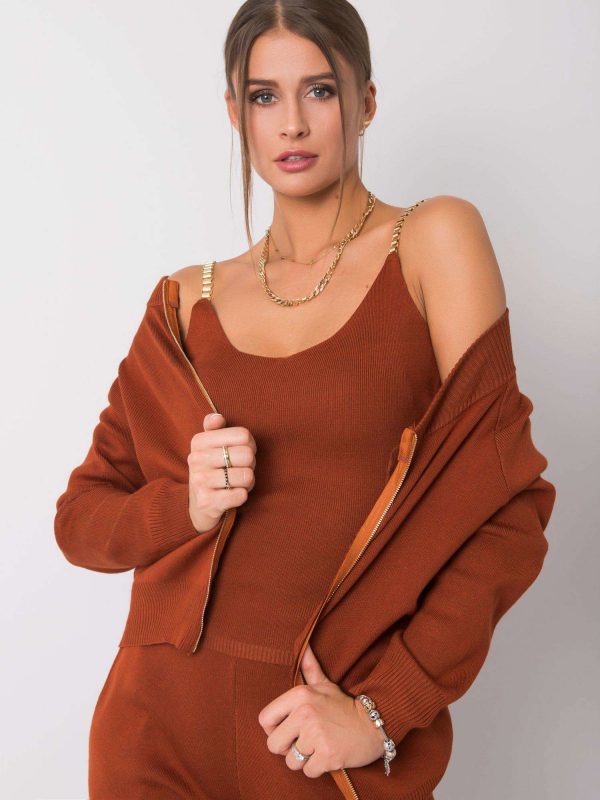 Brown knit set Henrietta