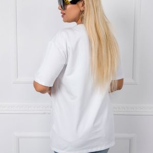 Thea white plus size blouse