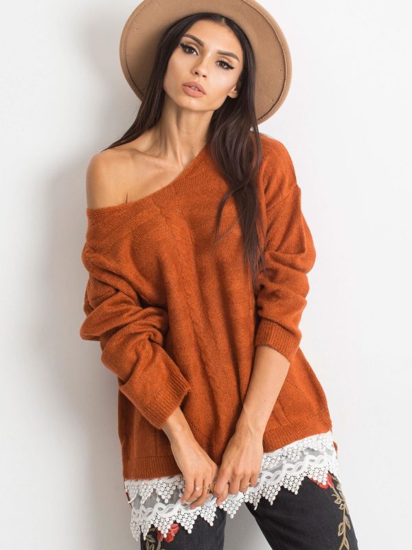 RUE PARIS Brick sweater World