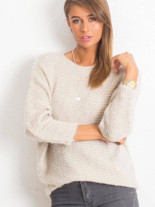 RUE PARIS Beige Sweater Delight