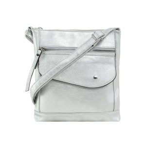 Silver Women's Eco Leather Shoulder Bag