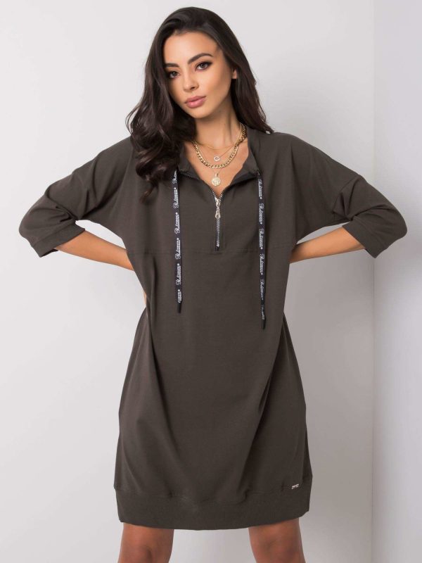 Dark khaki casual dress Earnestine