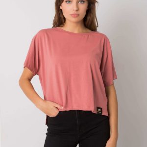 Dirty pink loose t-shirt Imogene FOR FITNESS