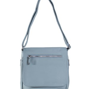 Light Blue Women's Eco Leather Shoulder Bag