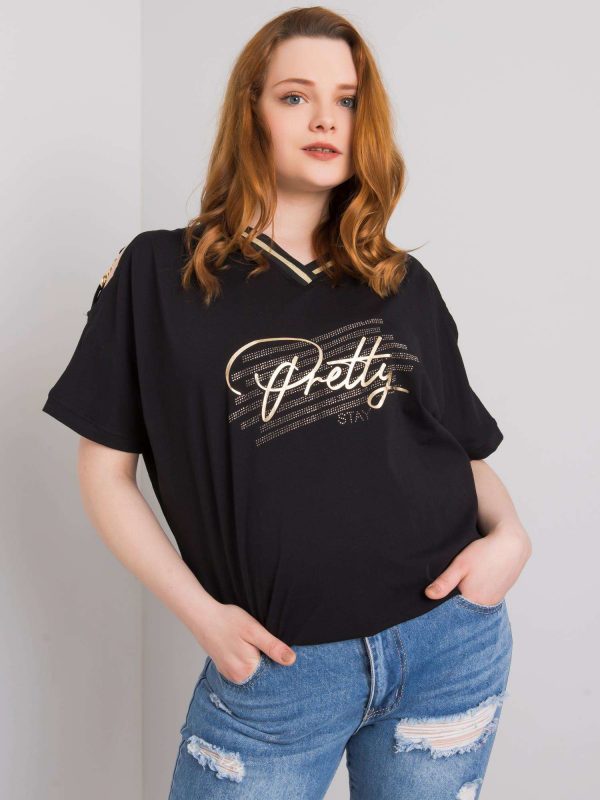 Richelle Plus Size Black Blouse