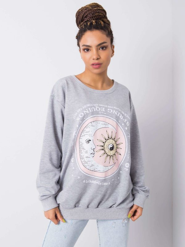 Gray sweatshirt with print Trisha