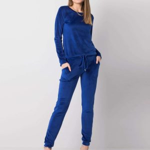 Cobalt velour set Clarisa RUE PARIS