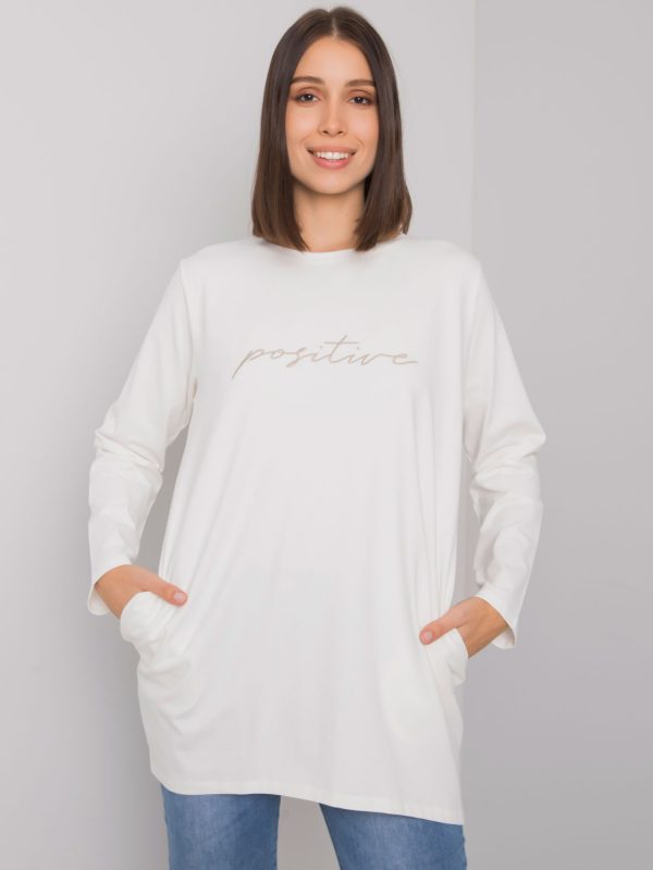 Ecru tunic plus size with Kaylah inscription