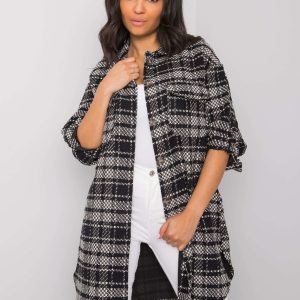 Kassidy Black and White Plaid Shirt