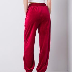 Burgundy velour sweatpants Moonlight RUE PARIS