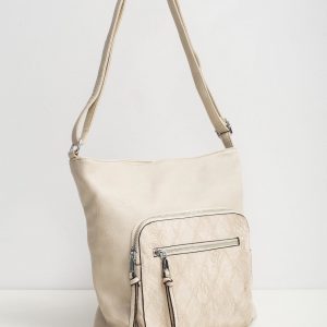 Beige leatherette bag