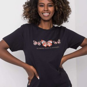 Black Tess Cotton T-Shirt